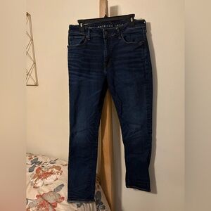 American Eagle Outfitters Men's Dark Blue Jeans